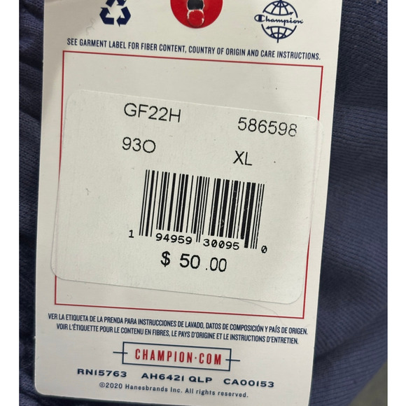 Champion Men's Powerblend Joggers, Big C Outline Embroidery GF22H XL - Picture 2 of 5